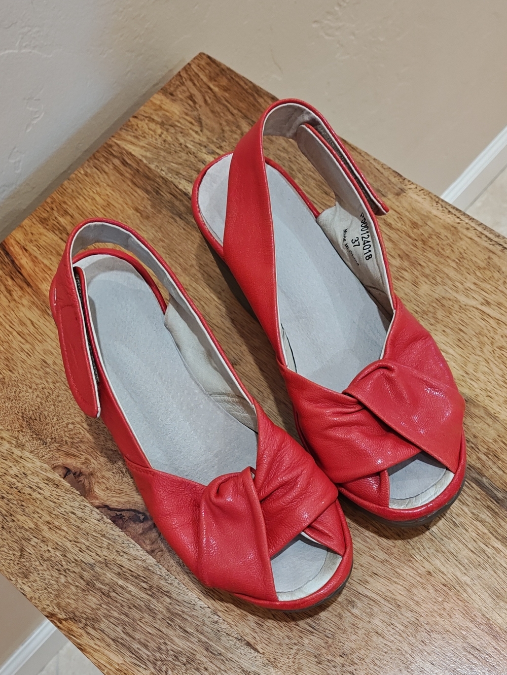 Fly London Orange Open-Toe Slingback Sandals with Knotted Upper